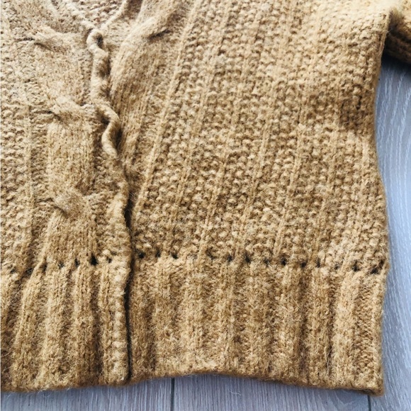 Aritzia Wilfred Le Fou Moreau Alpaca Wool Cable Knit V Neck Sweater Size XXS - Picture 4 of 12